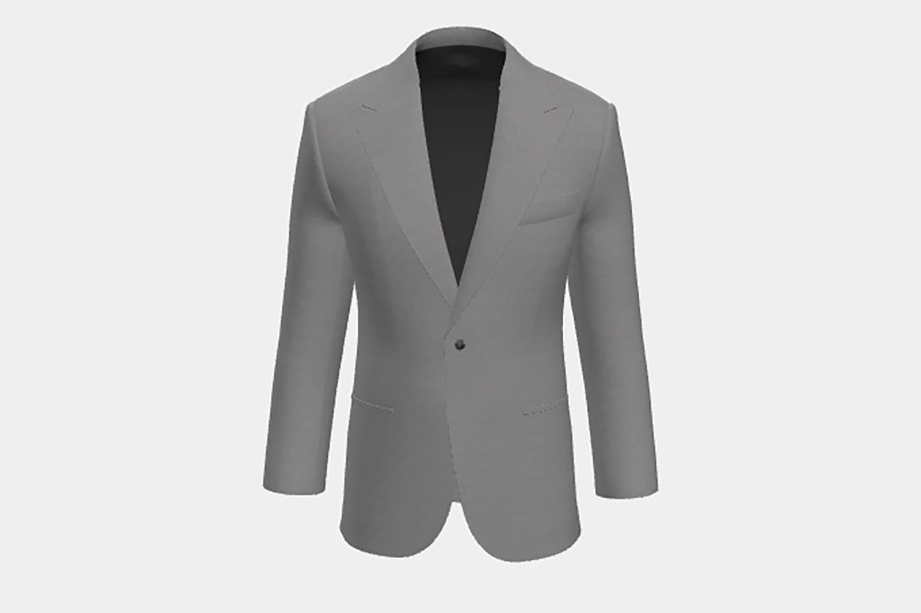 Light gray 150s wool and silk tailored jacket Caccioppoli