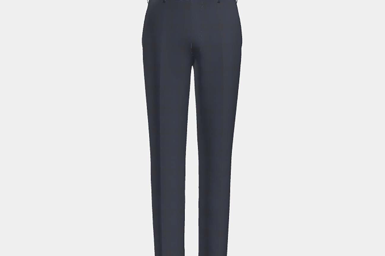Tailored 130s wool trousers with blue windows Caccioppoli