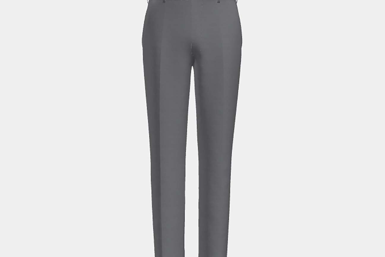 Pantalone su misura lana 150s grigio Loro Piana