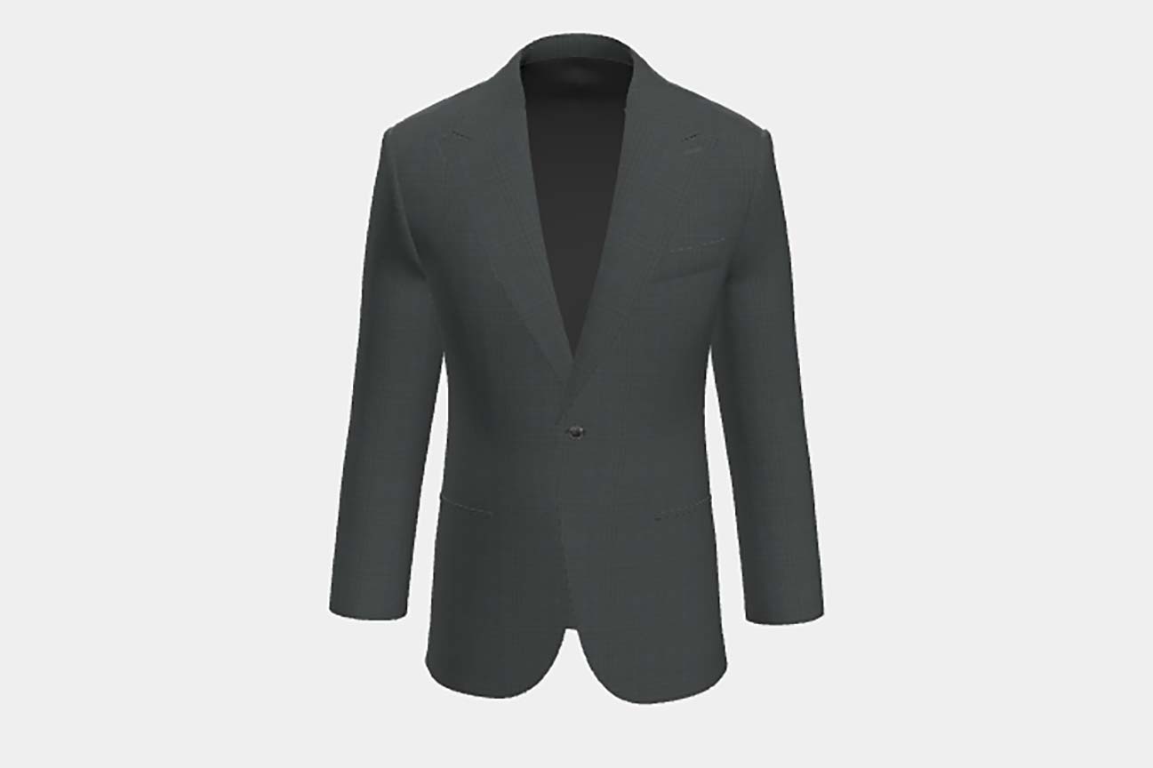 Veste tailleur en laine Prince de Galles années 130 verte Caccioppoli
