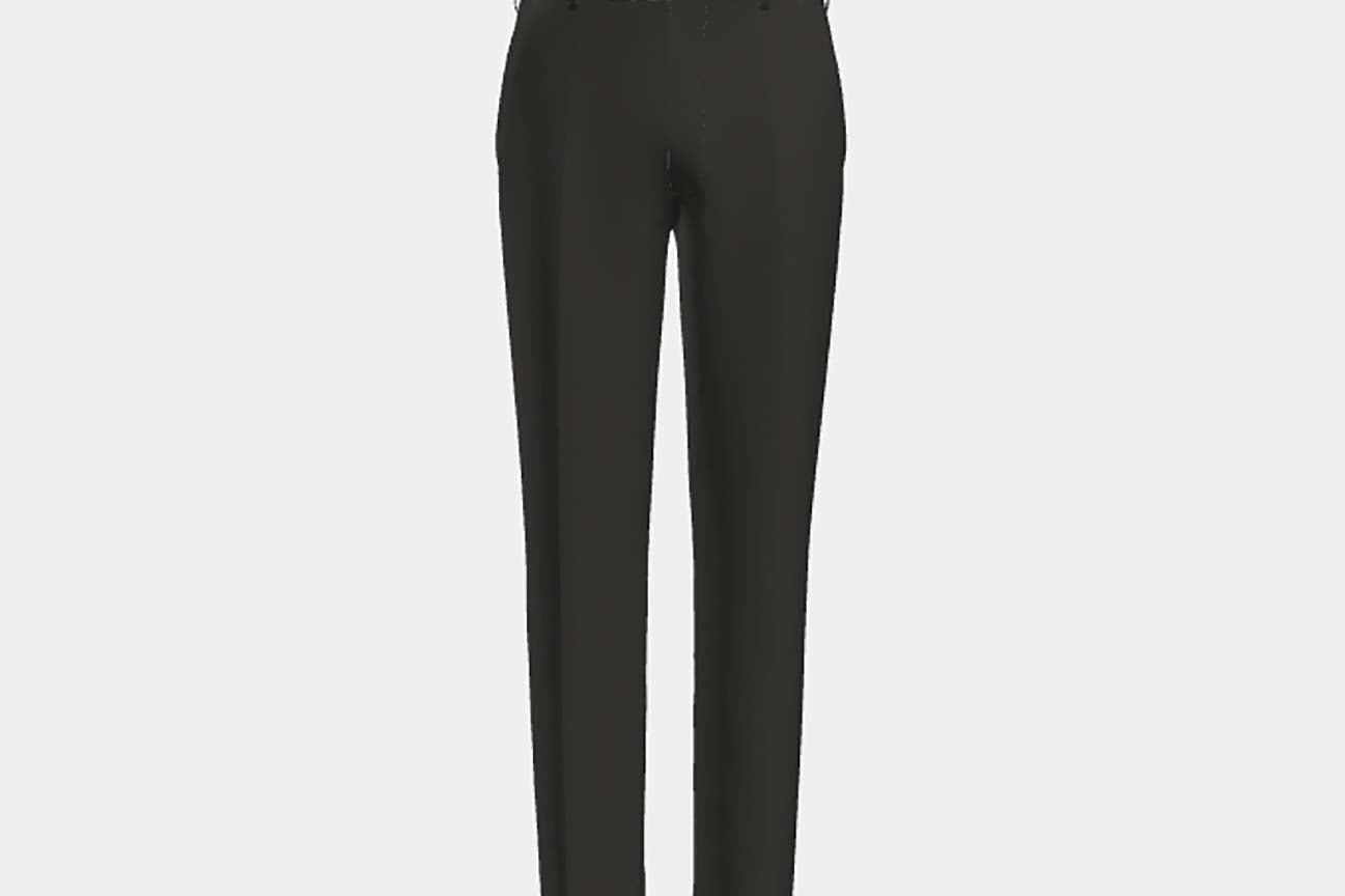 Canonico black 120s wool tailored trousers