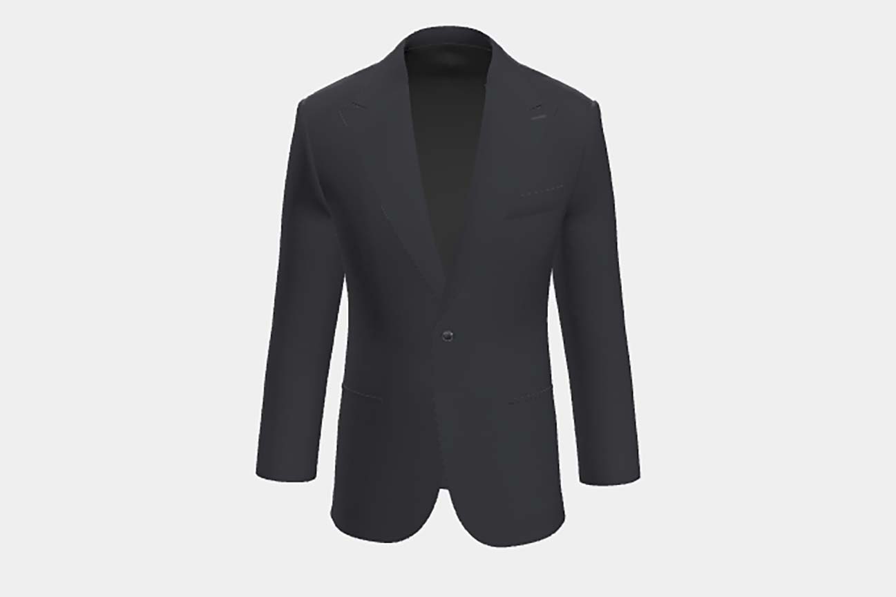 Veste tailleur en laine bleu Canonico années 120