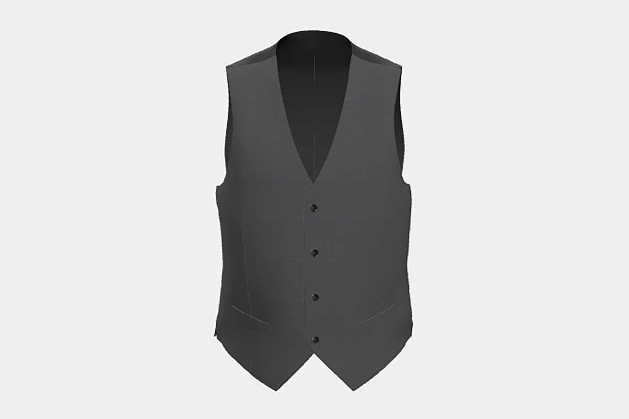 Canonico gray 110s wool tailored vest