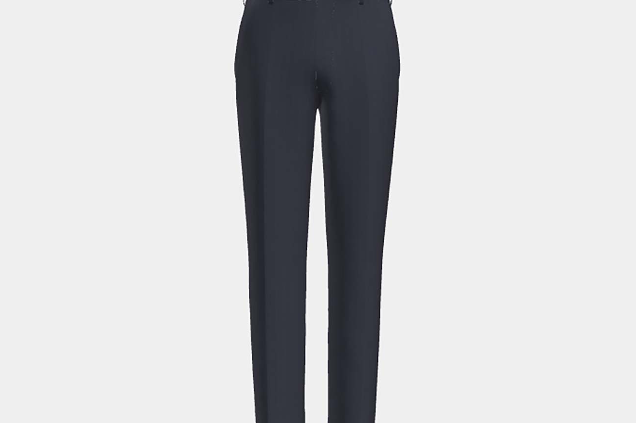 Tailored blue pinstripe 130s wool trousers Caccioppoli