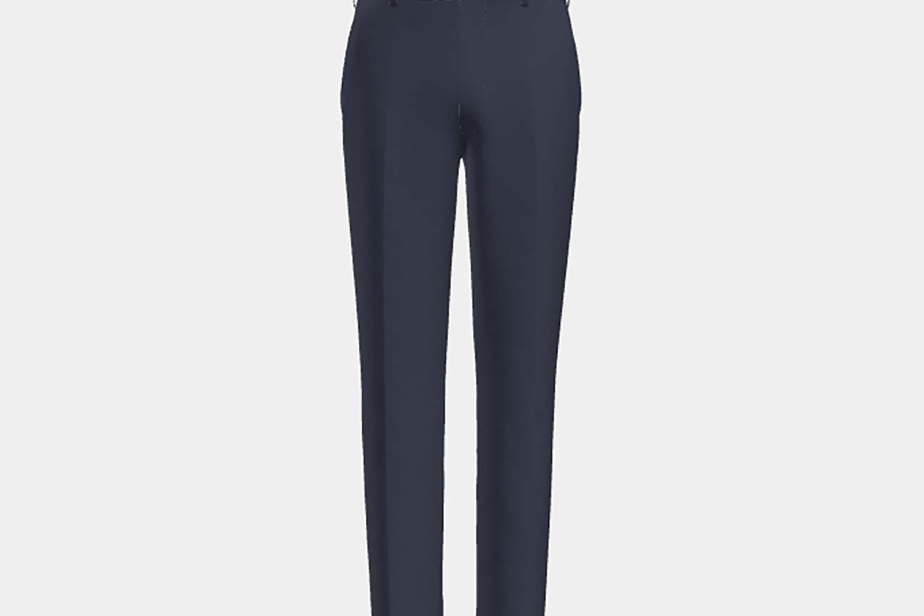 Tailored blue striped 130s wool trousers Caccioppoli