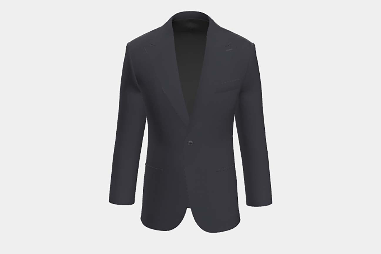 Canonico blue 120s wool and silk tailored jacket