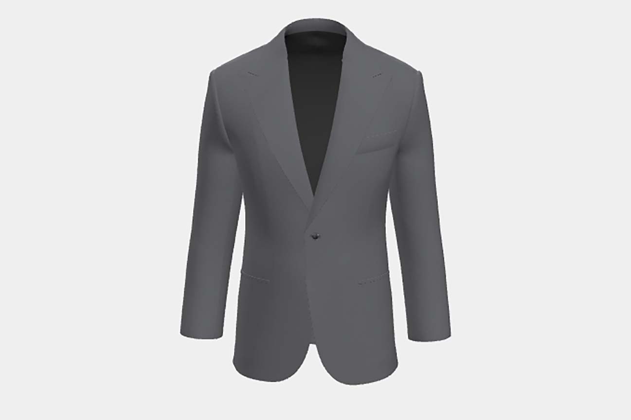 Veste de tailleur en laine grise des années 130 Caccioppoli