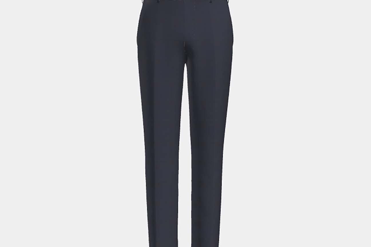 Tailored 130s wool trousers with blue windows Caccioppoli