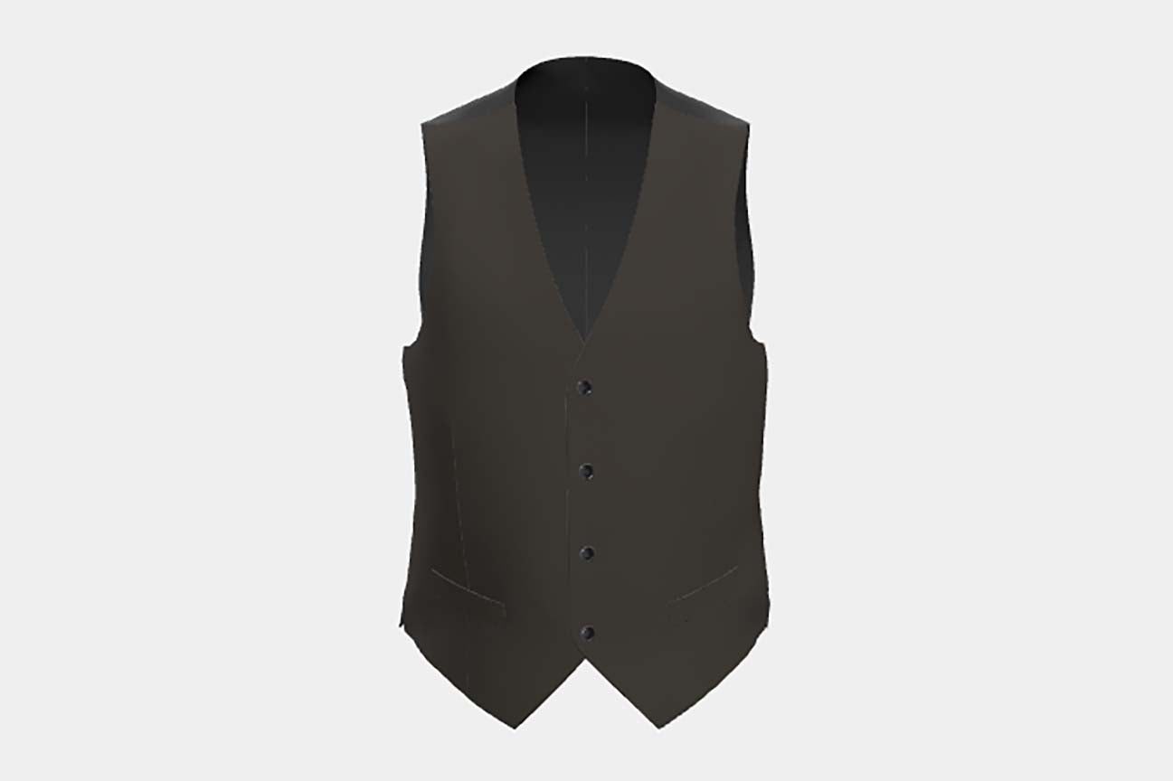 Loro Piana brown 150s wool tailored waistcoat