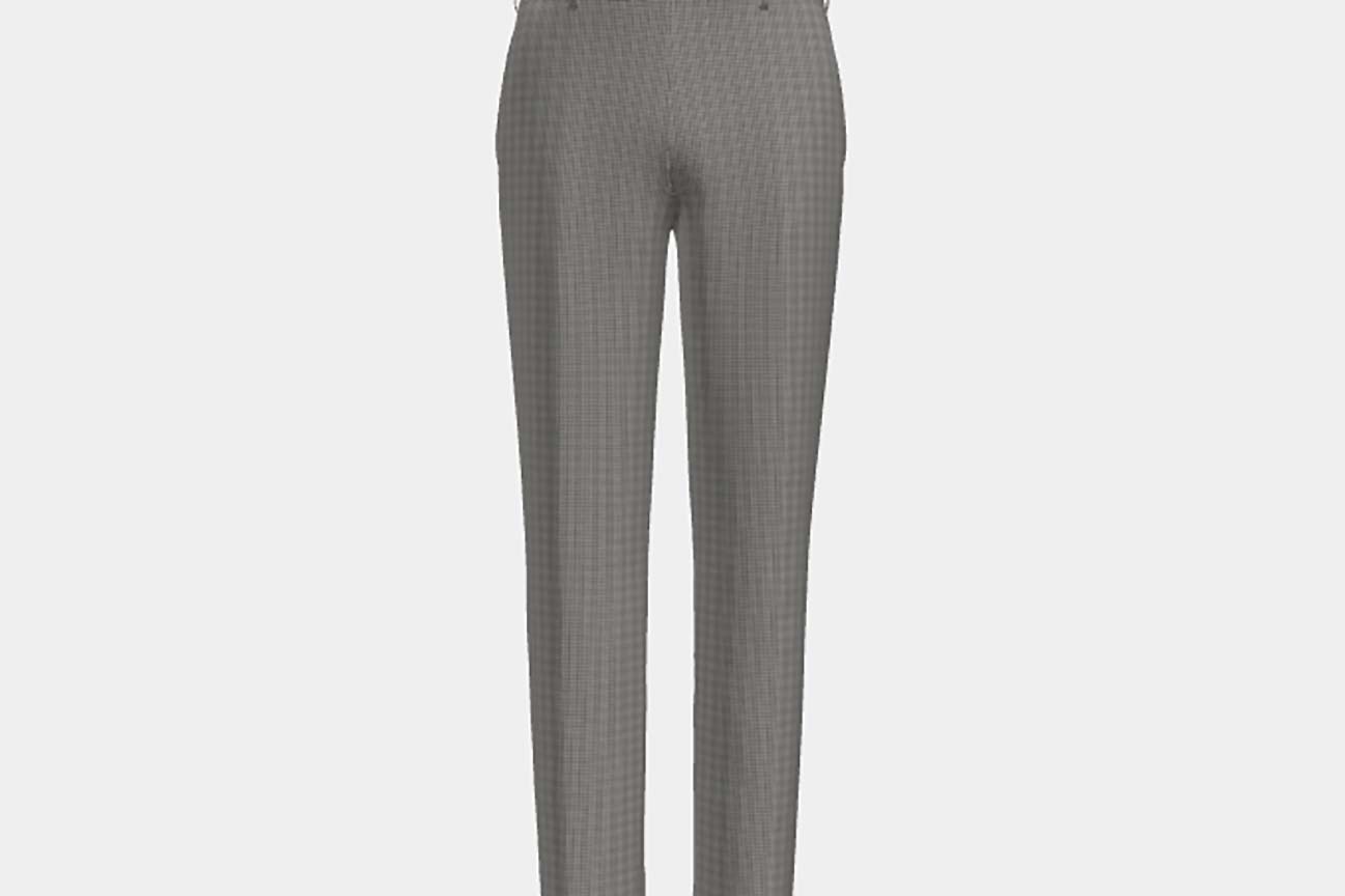 Pantalon tailleur en laine noire 110s Canonico