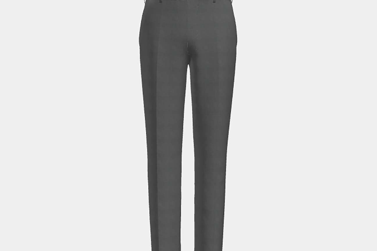 Pantalone su misura lana 110s grigio Canonico