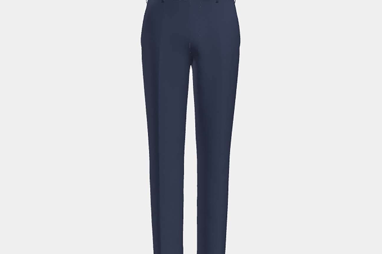 Tailored blue 130s wool trousers Caccioppoli
