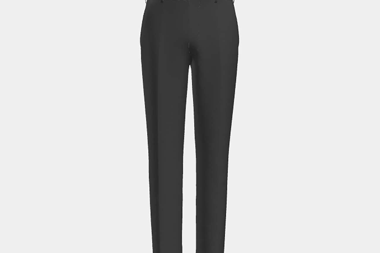 Pantalon en laine gris années 130 sur mesure Caccioppoli