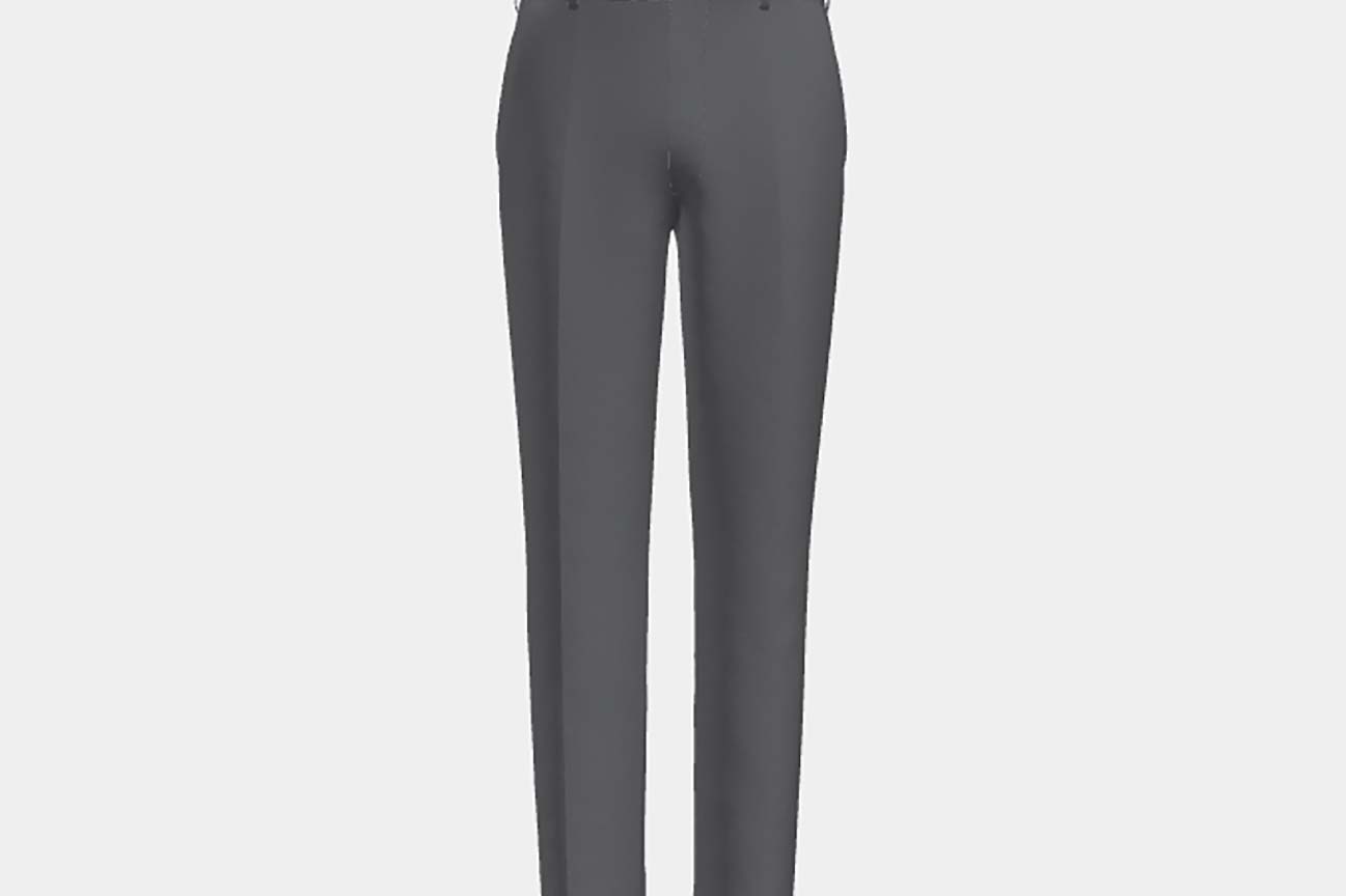 Tailored gray 130s wool trousers Caccioppoli