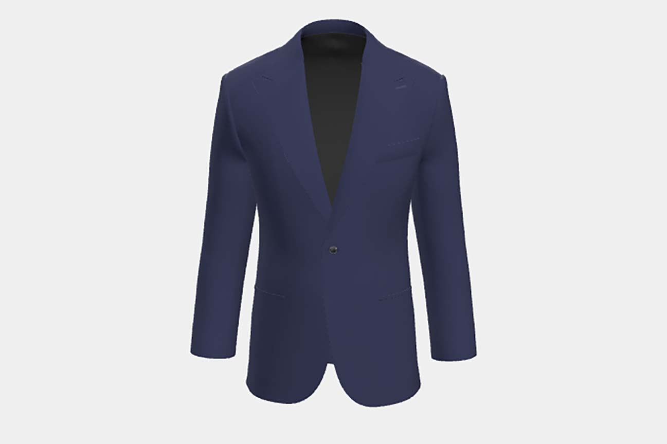 Canonico blue 110s wool tailored jacket