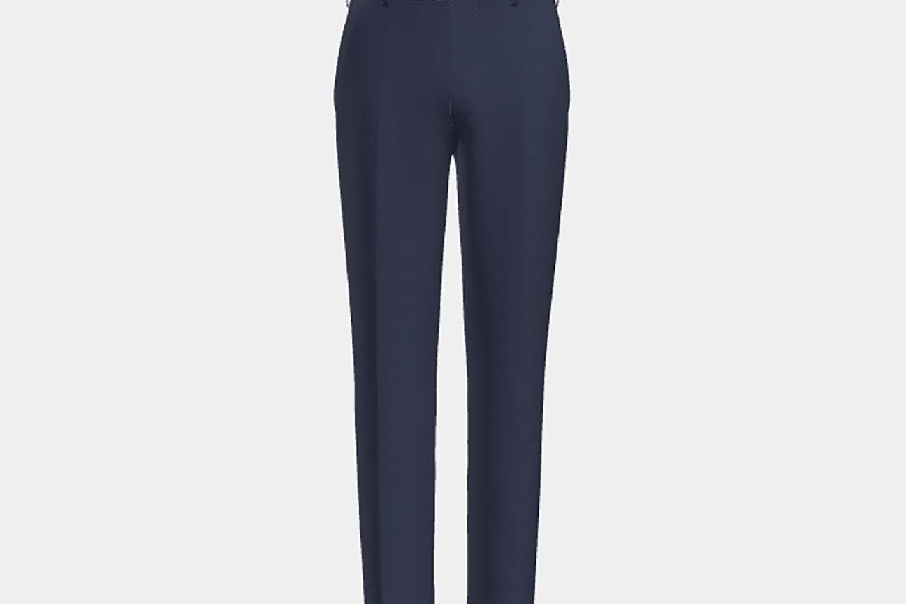 Tailored 130s wool trousers with blue windows Caccioppoli