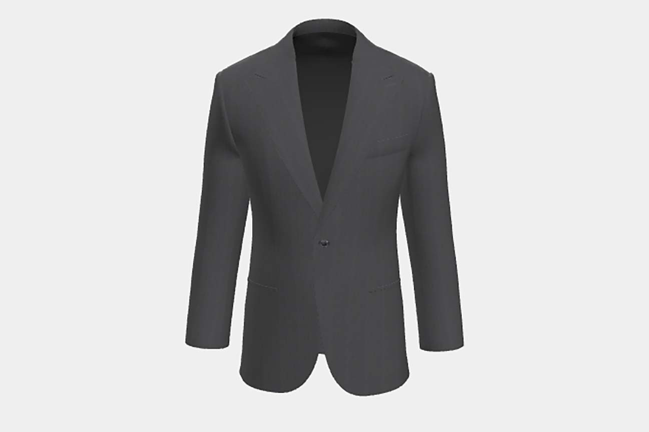 Canonico gray 110s wool tailored jacket