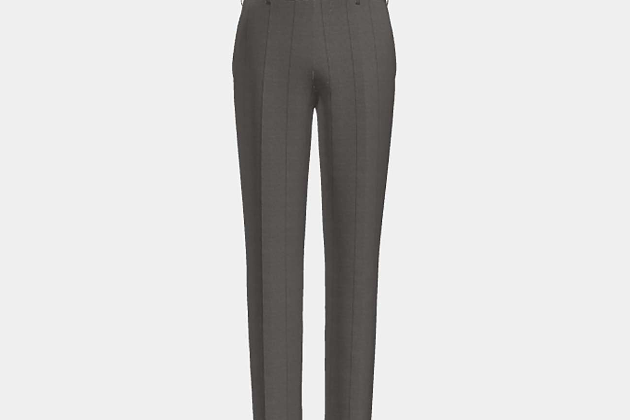 Tailored 130s wool trousers with brown pinstripe Caccioppoli