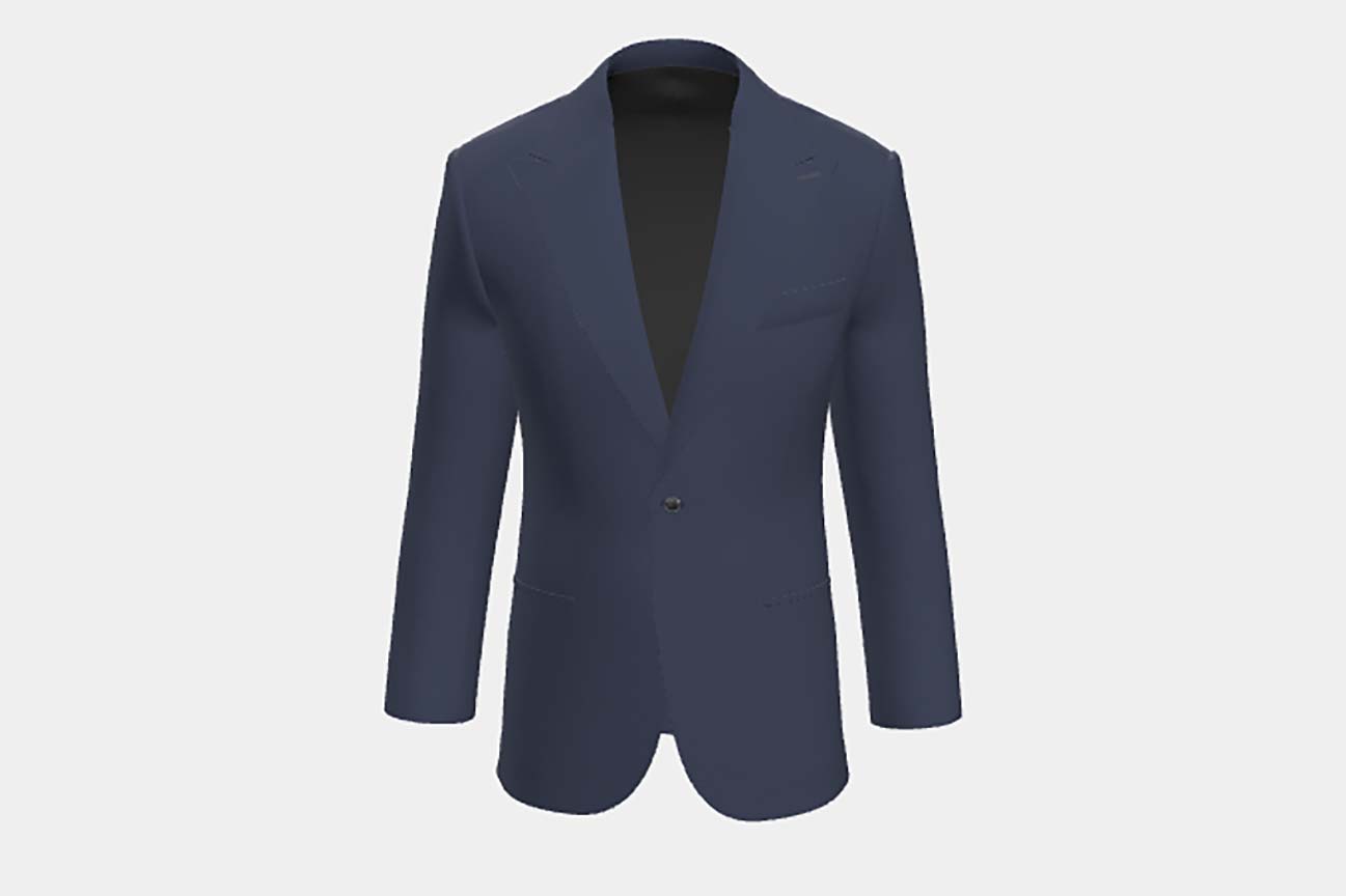 Canonico blue 110s wool tailored jacket