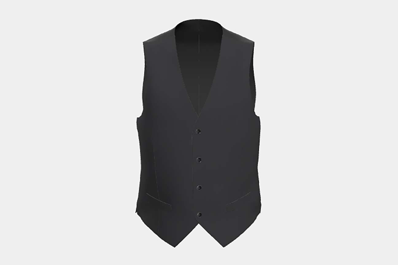 Canonico blue 120s wool tailored vest