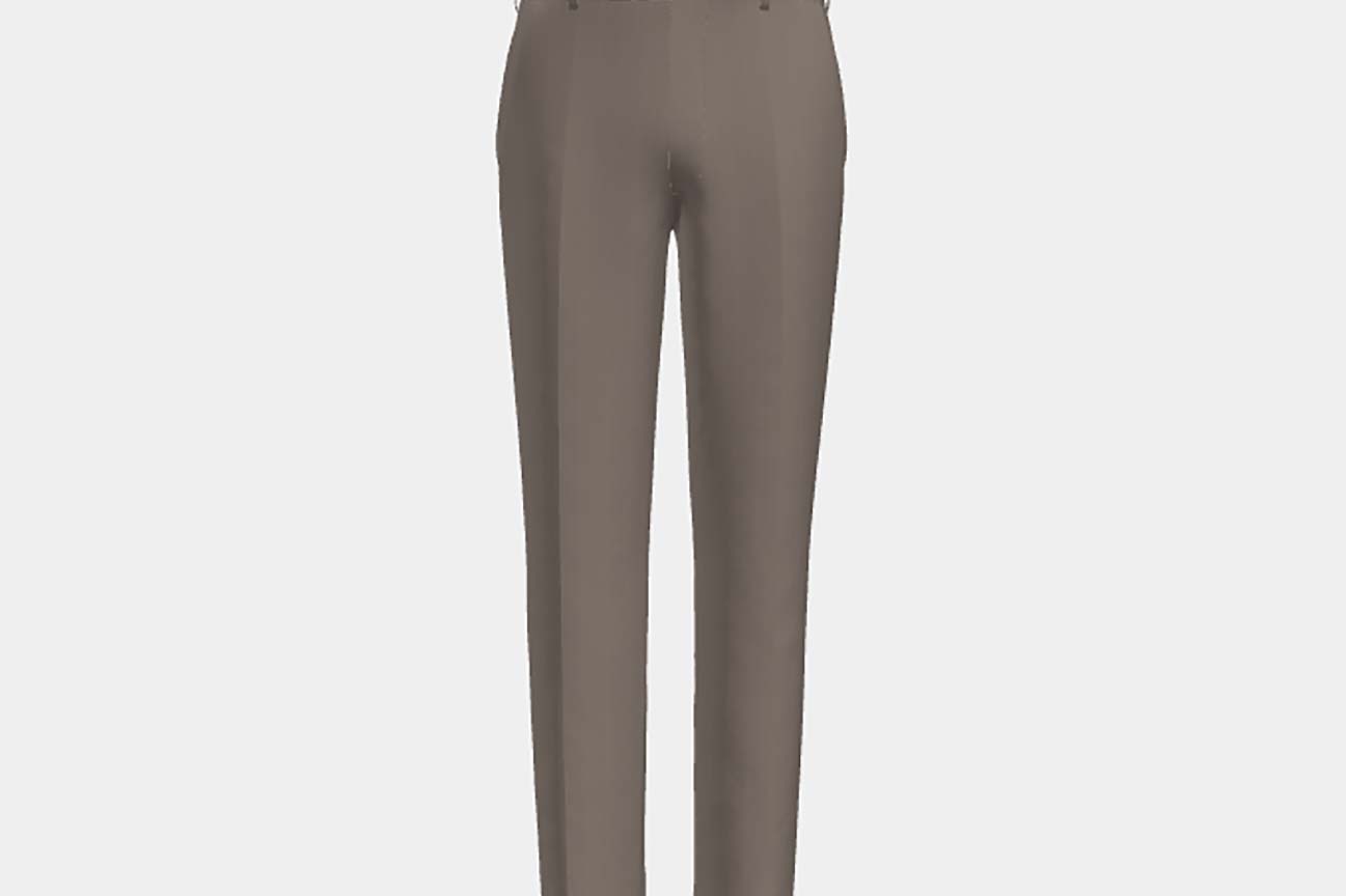Pantalone su misura lana solaro 130s beige Caccioppoli