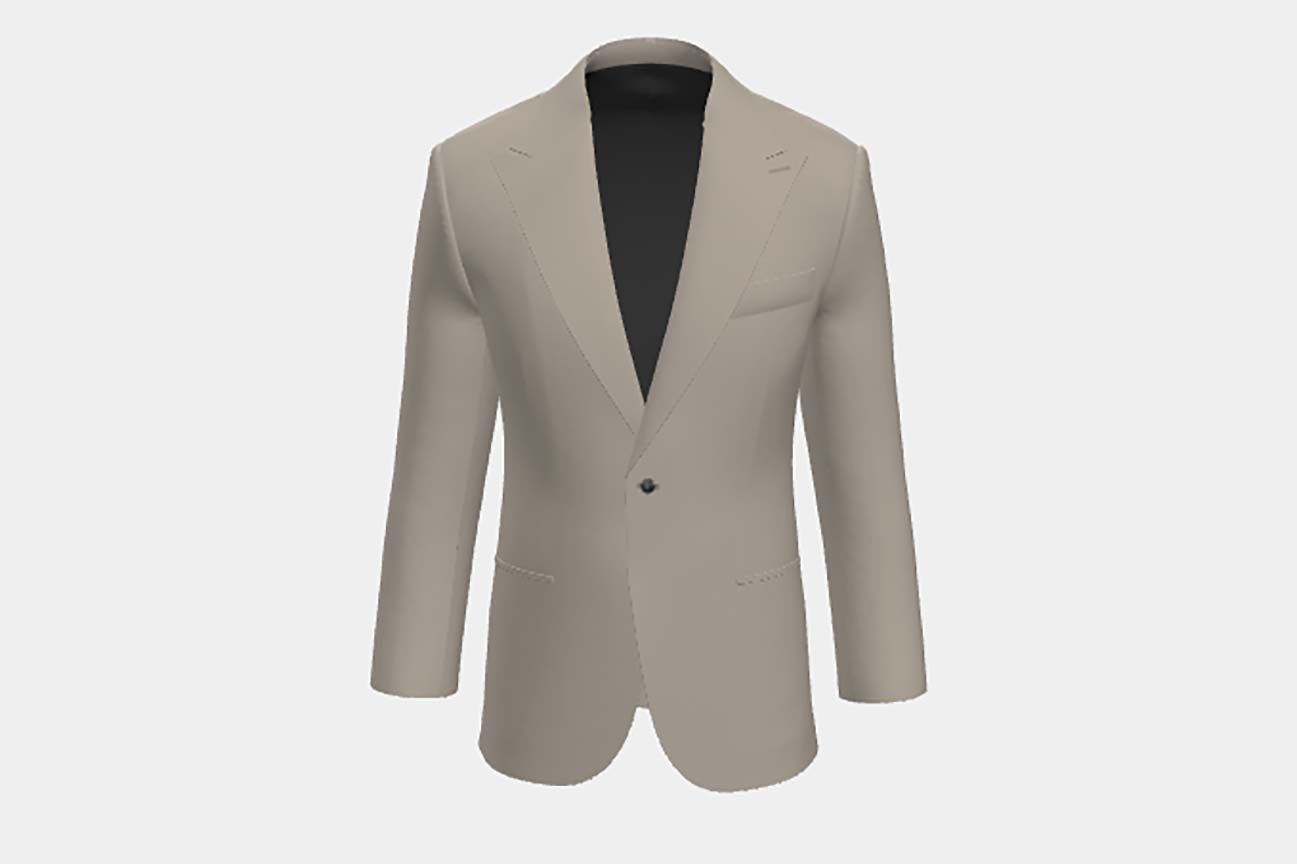 Veste tailleur en laine crème années 130 Caccioppoli