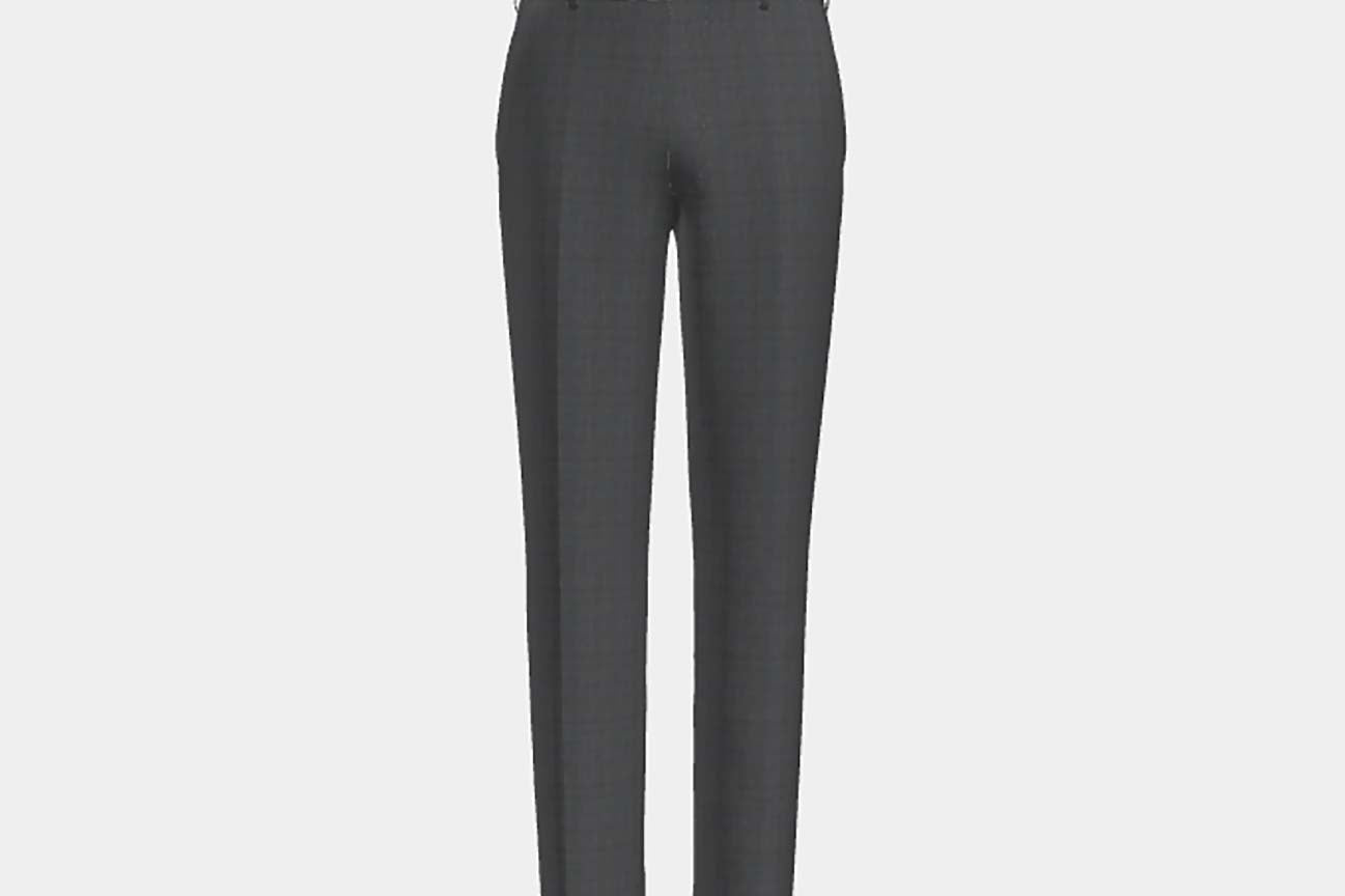 Pantalon tailleur en laine gris 110's Canonico