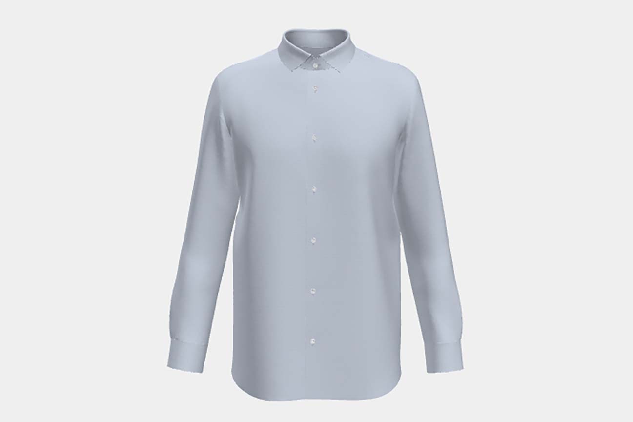 Light blue cotton tailored shirt