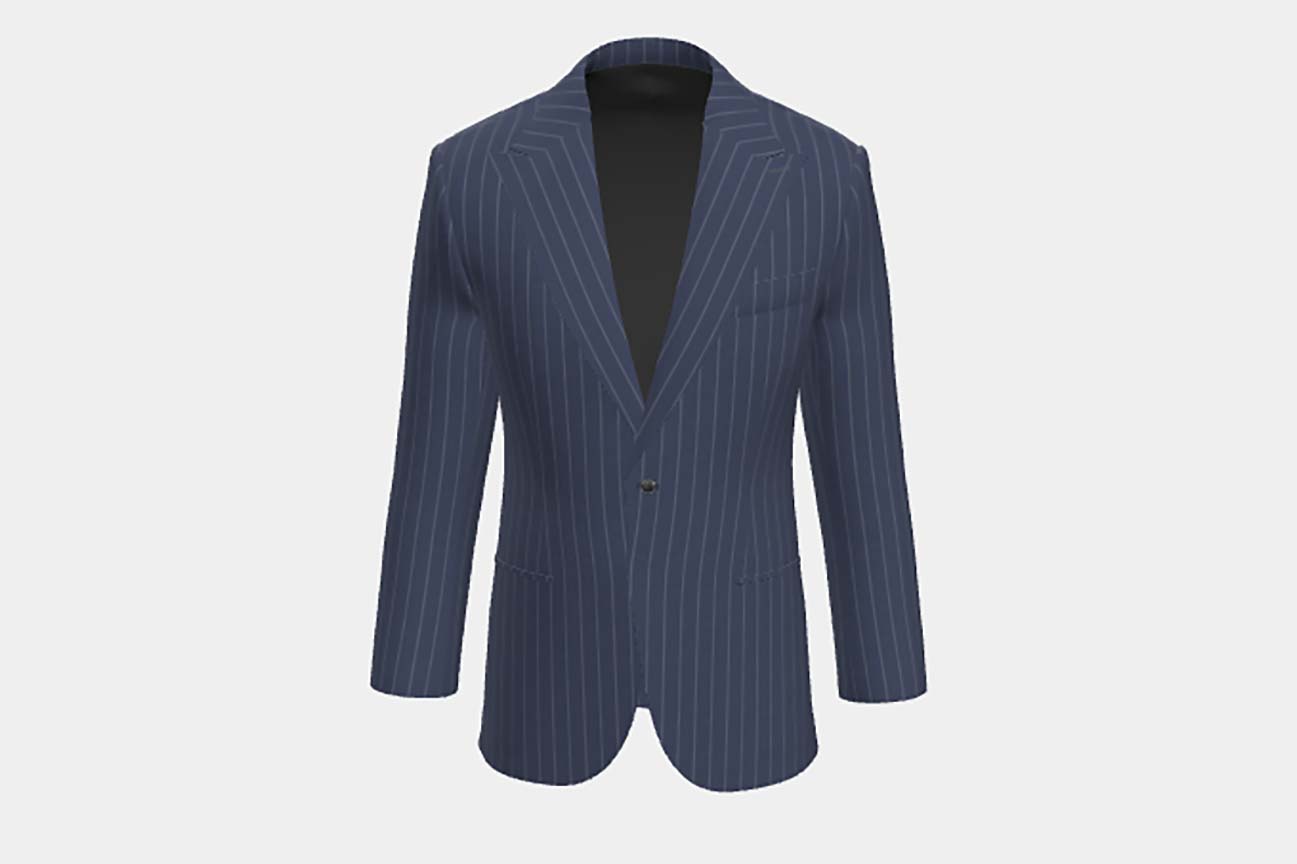 Canonico blue 120s wool tailored jacket