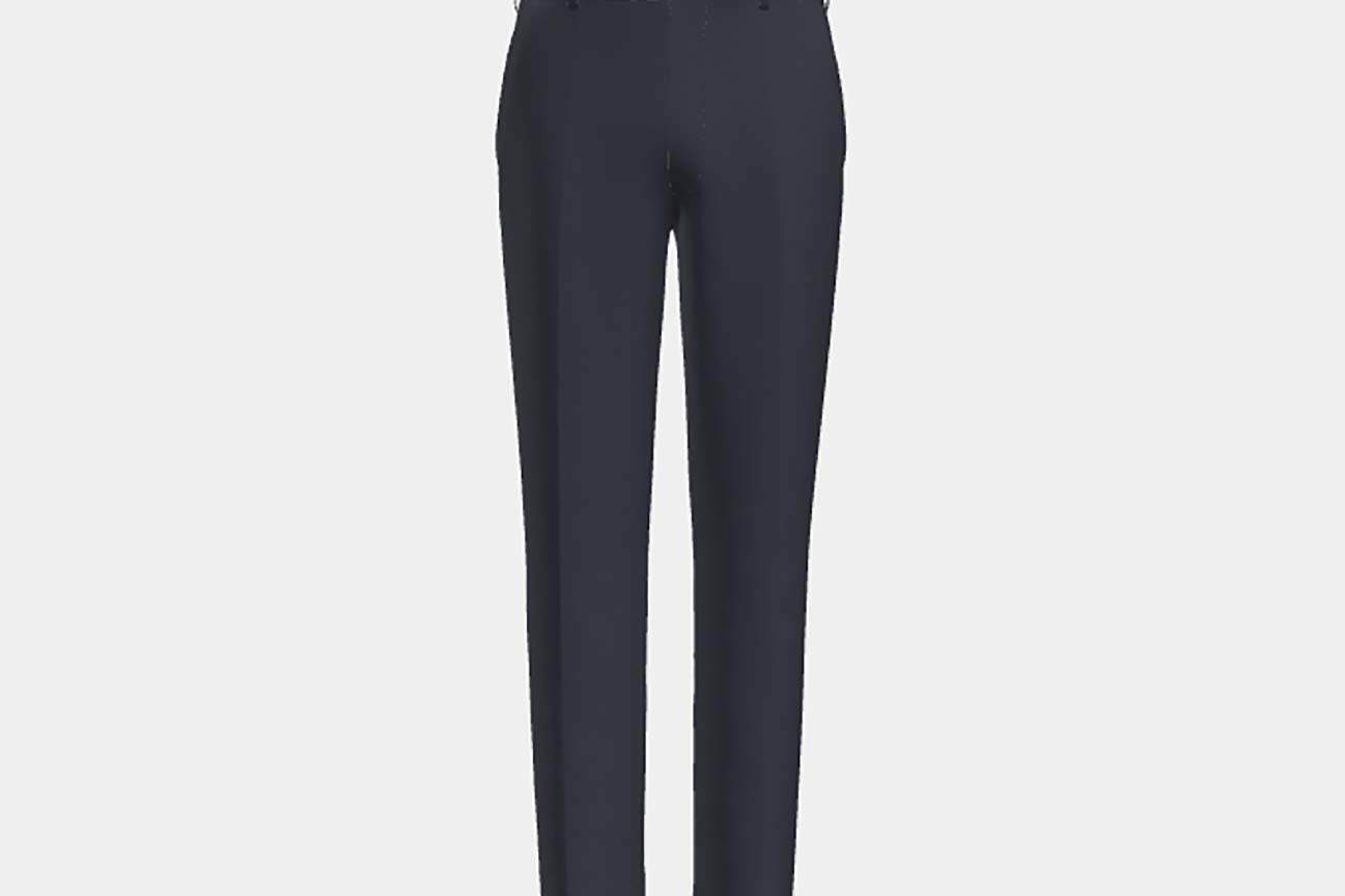 Tailored 130s wool trousers with blue windows Caccioppoli