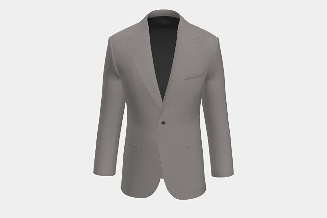 Canonico beige 110s wool tailored jacket