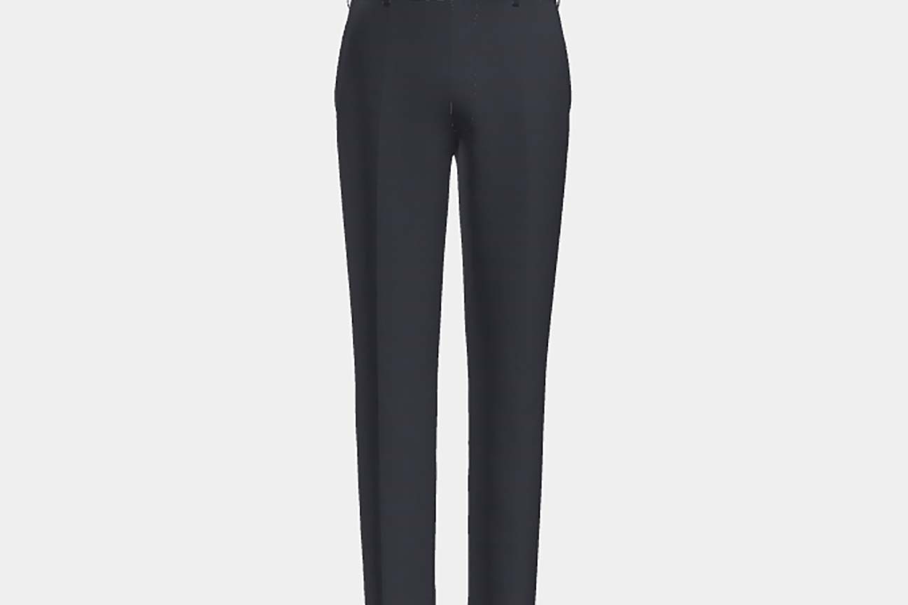 Tailored 130s wool trousers with blue windows Caccioppoli