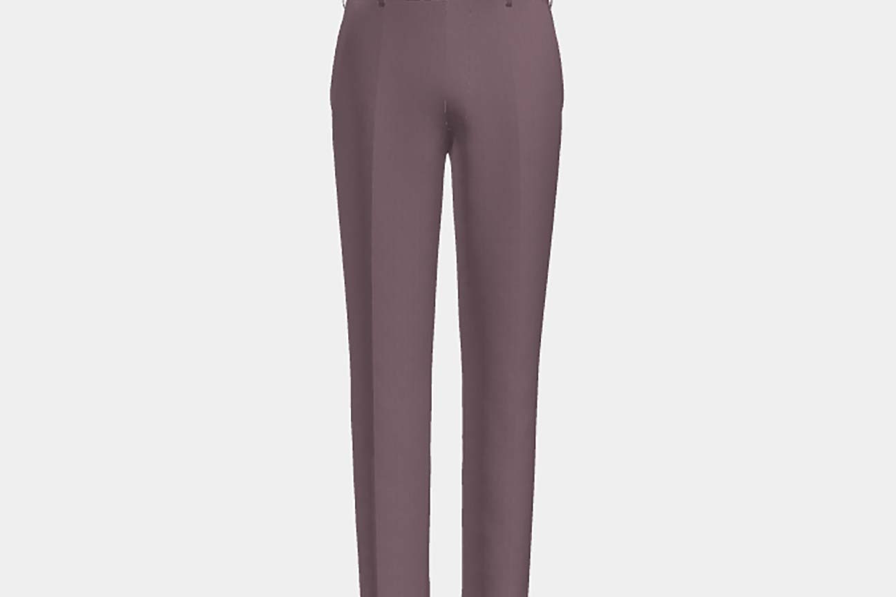 Pantalone su misura lana e seta 150s rosa Caccioppoli