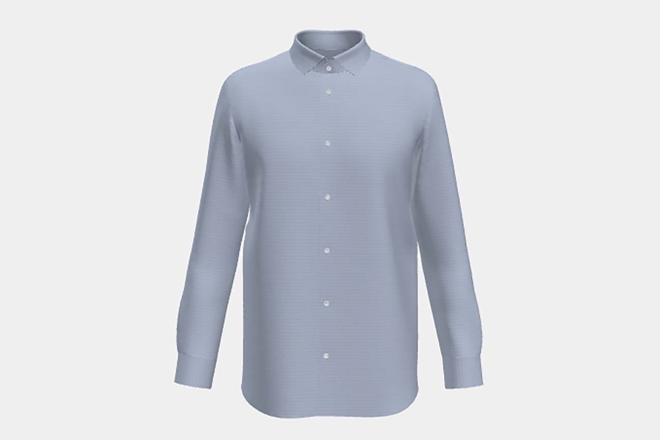 Blue cotton tailored shirt