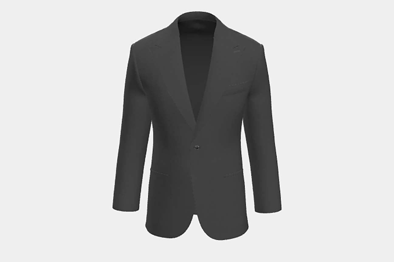 Veste tailleur en laine grise 120's Canonico