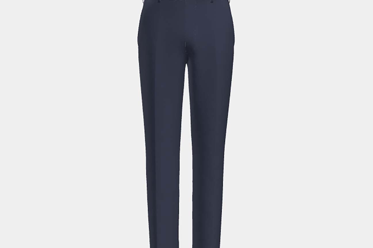 Canonico blue 120s wool tailored trousers