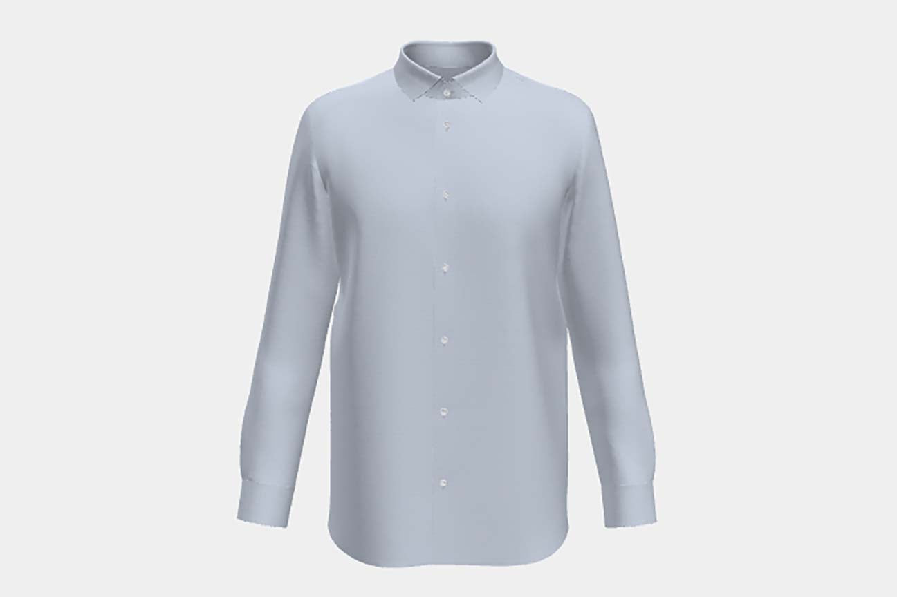 Light blue cotton tailored shirt