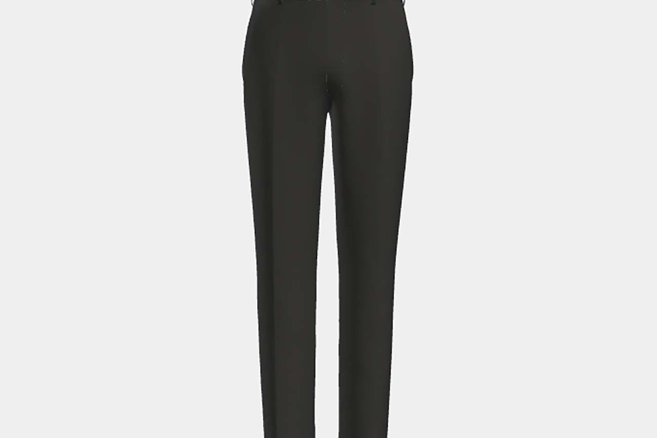 Canonico black 120s wool tailored trousers