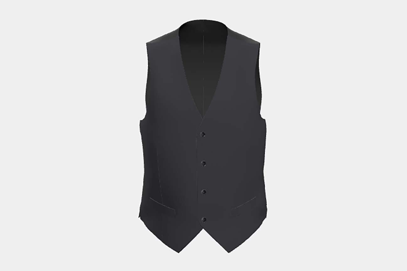 Canonico blue 110s wool tailored vest
