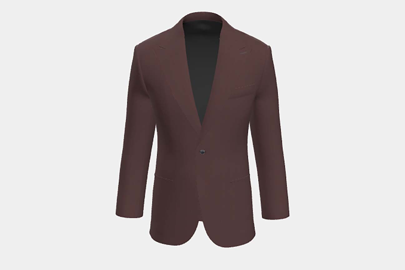 Made to measure solaro 130s red wool jacket Caccioppoli
