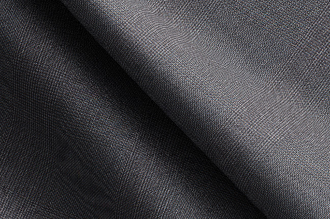Bespoke 150s gray wool and silk trousers Caccioppoli