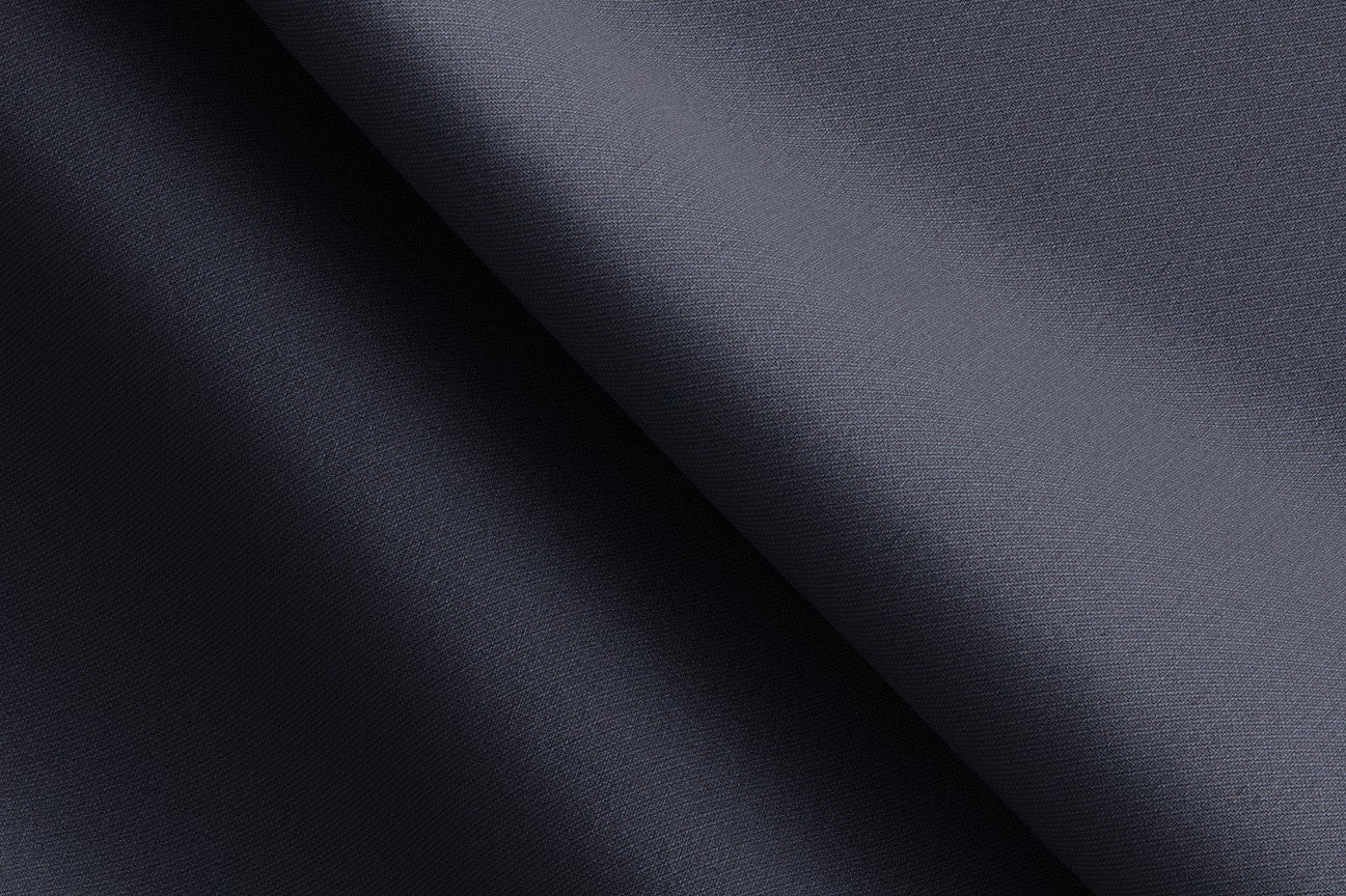 Pantalon tailleur en laine bleu années 130 Caccioppoli