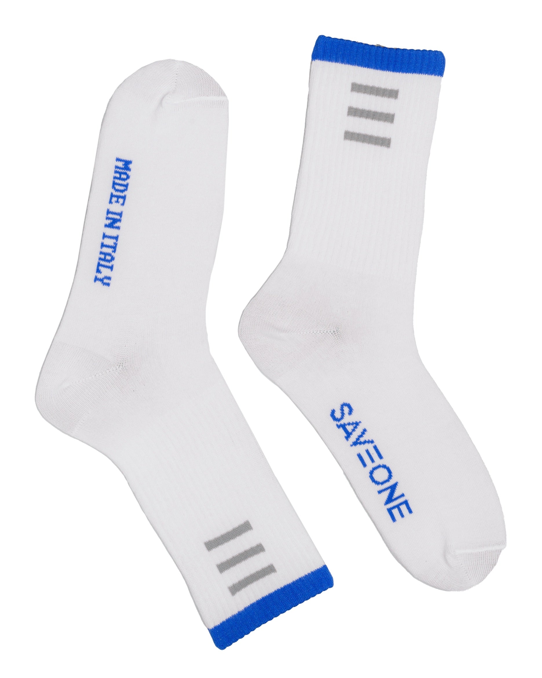 RUSSELL - WHITE AND BLUE TERRY SOCK