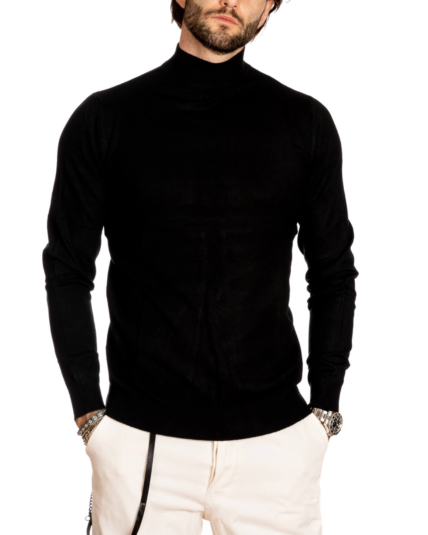Basic black turtleneck