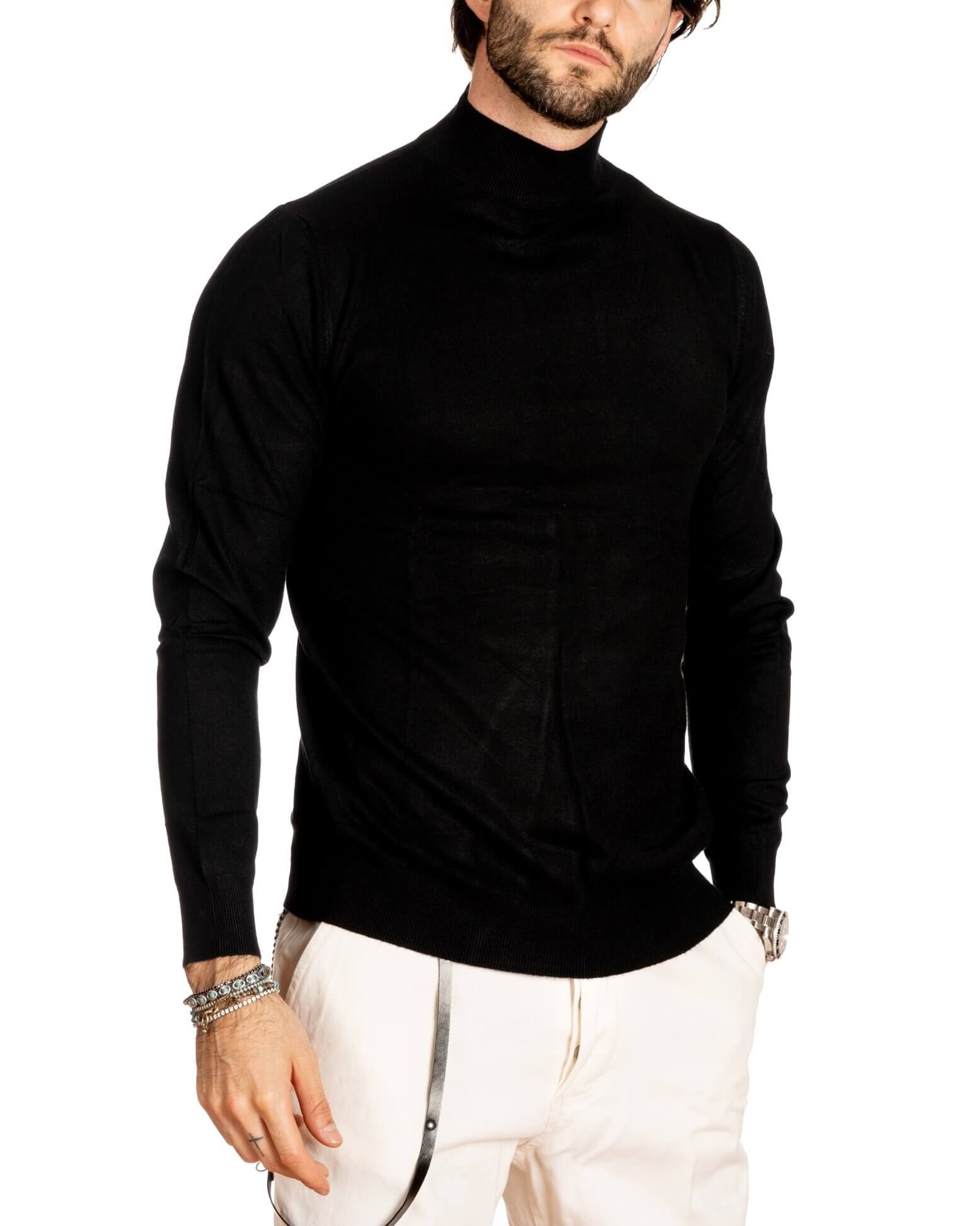 Basic black turtleneck