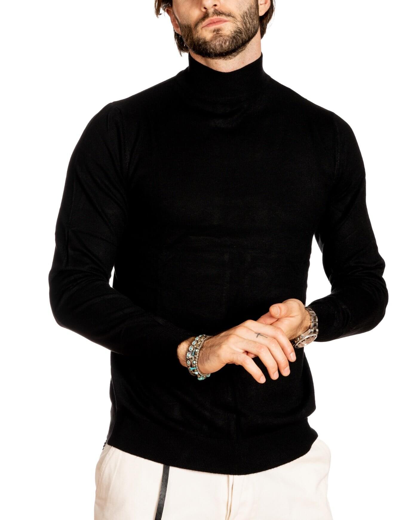 Basic black turtleneck