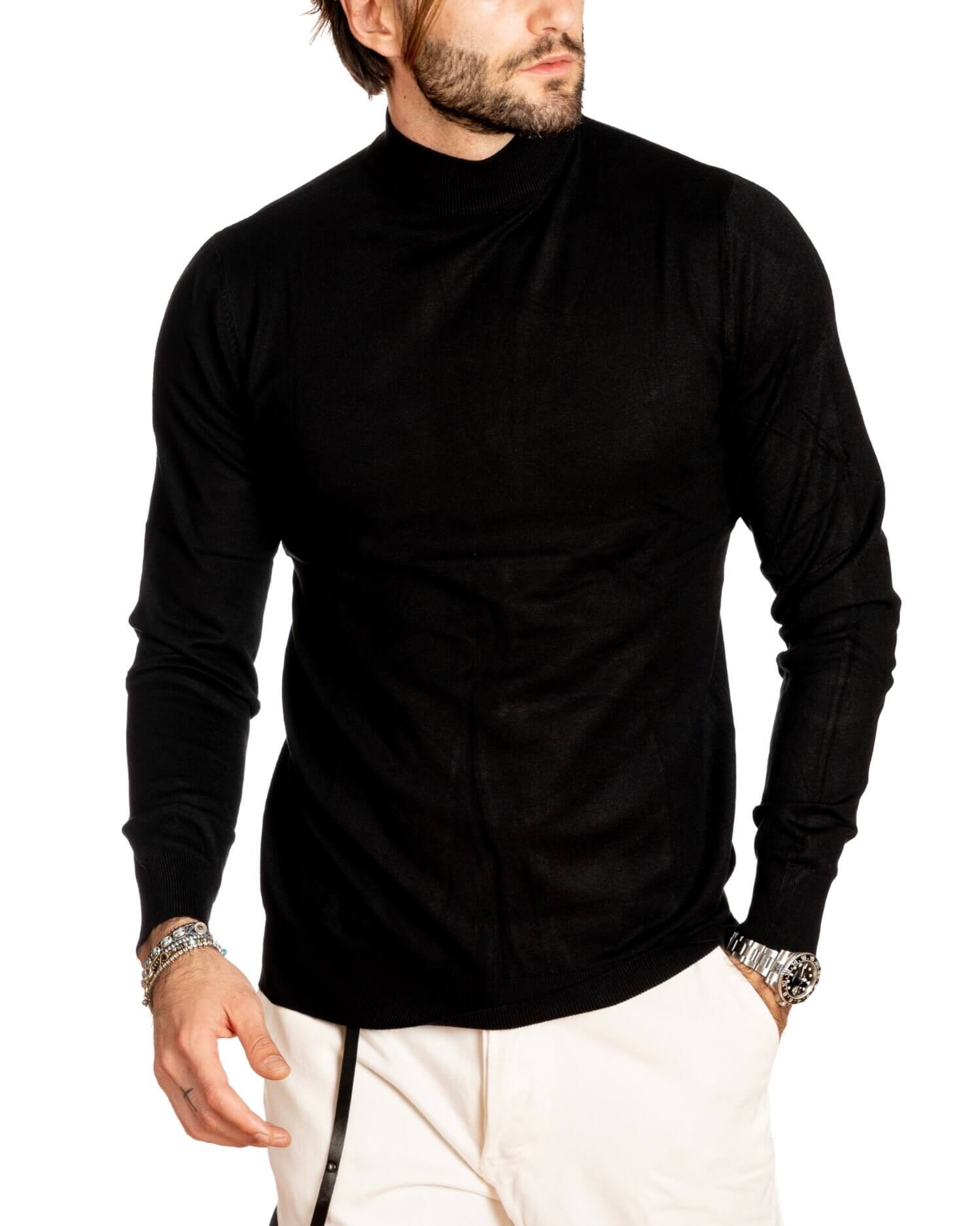 Basic black turtleneck