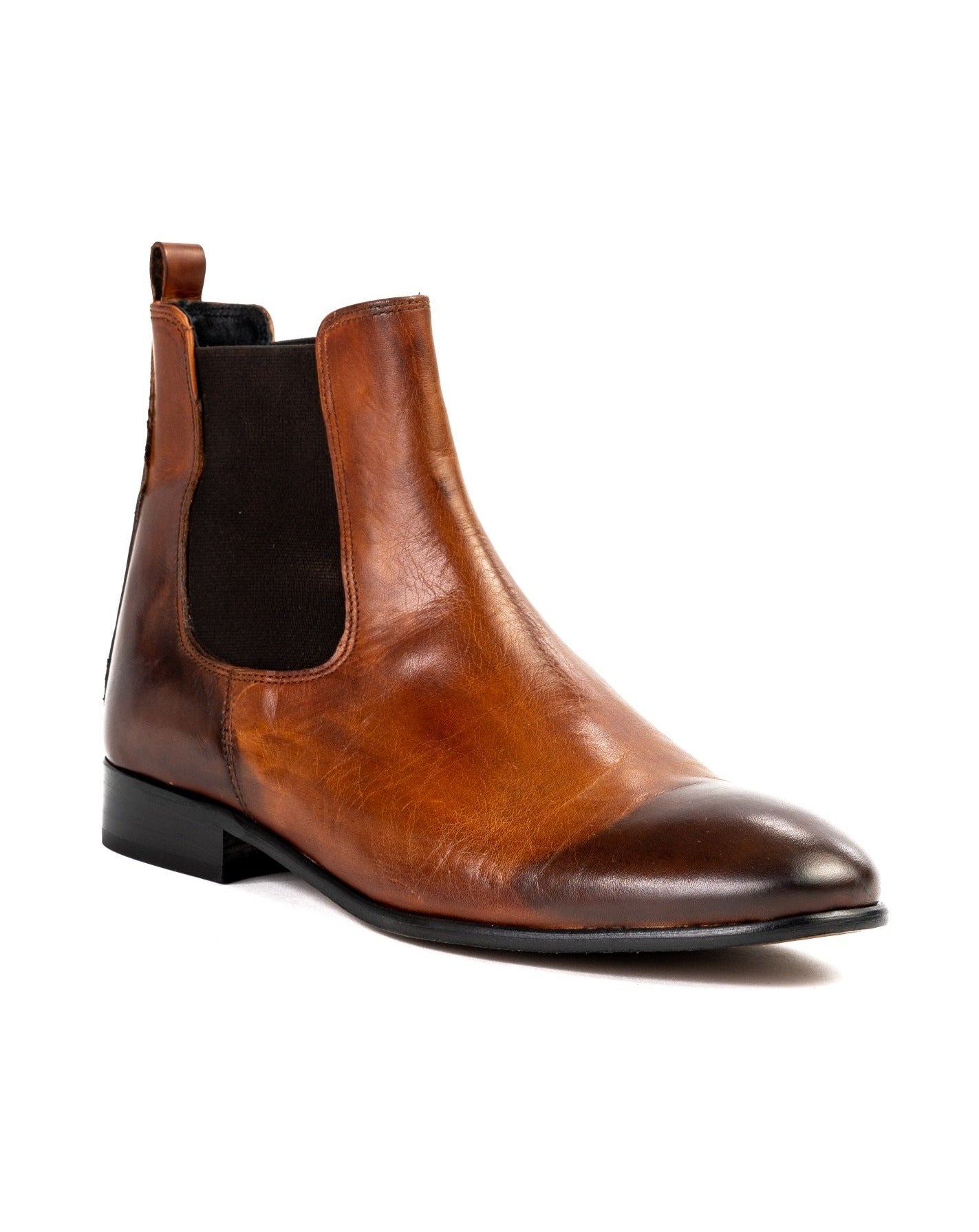 Dre - dirty brown leather chelsea boots