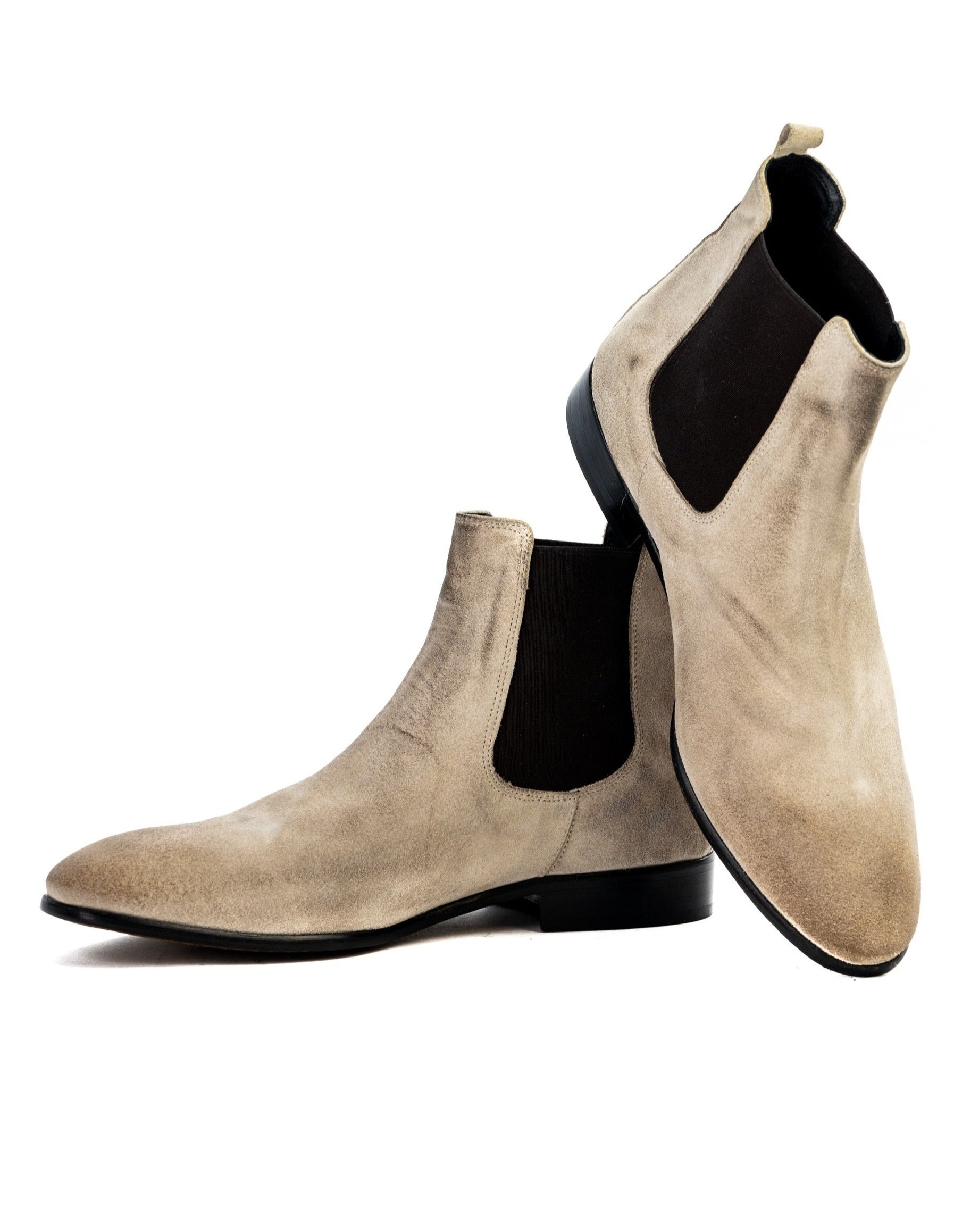 DRE - BOTTES CHELSEA EN DAIM CRÈME