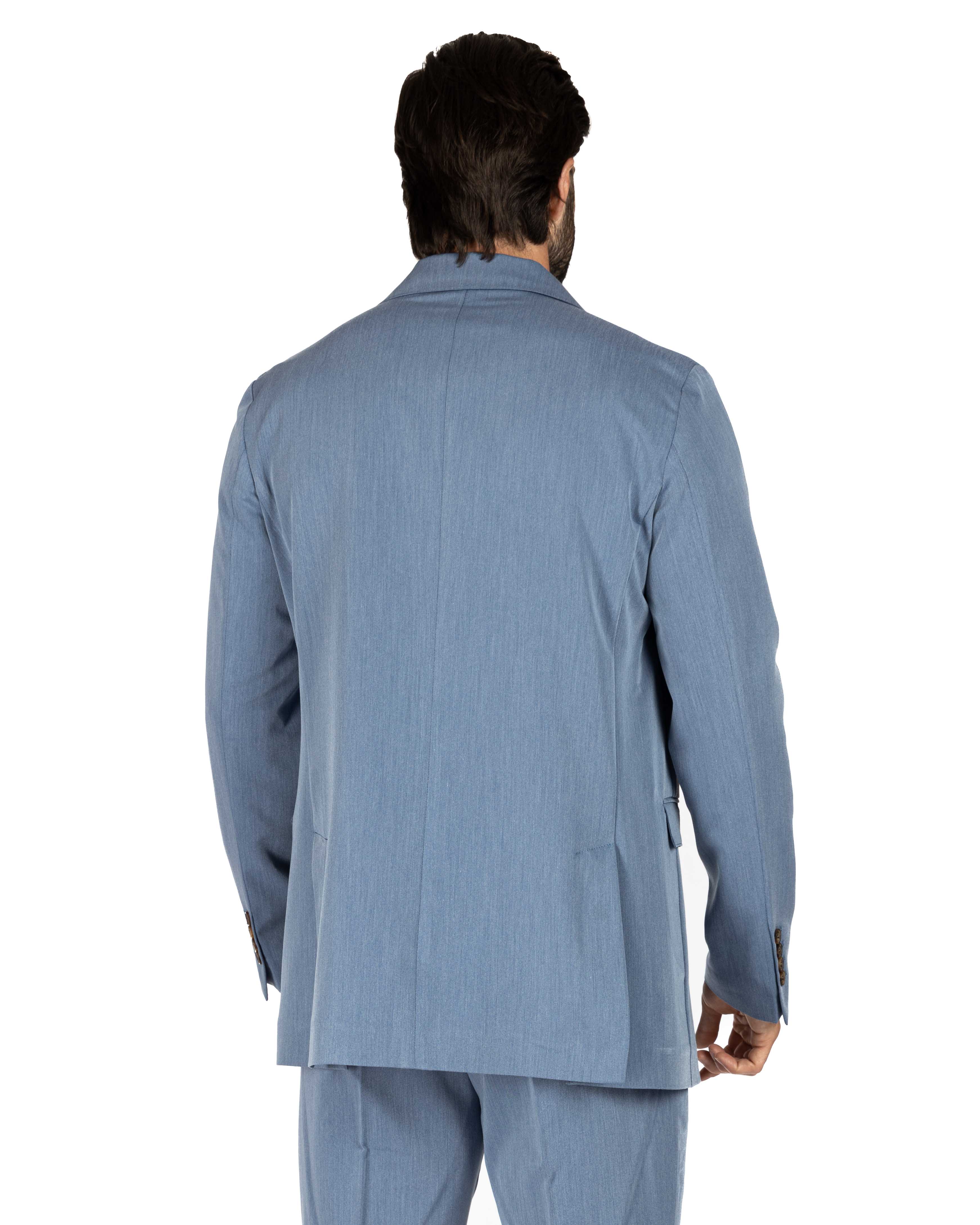 Italian 2.0 - light blue double-breasted jacket